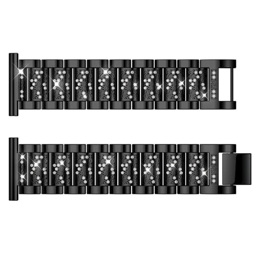 Super slidstærk Universal Metal og Rhinsten Rem - Sort#serie_1