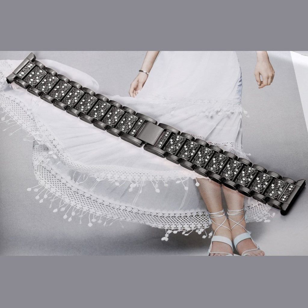 Super slidstærk Universal Metal og Rhinsten Rem - Sort#serie_1