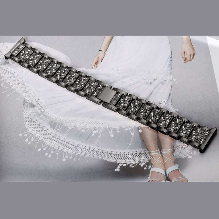 Super slidstærk Universal Metal og Rhinsten Rem - Sort#serie_1