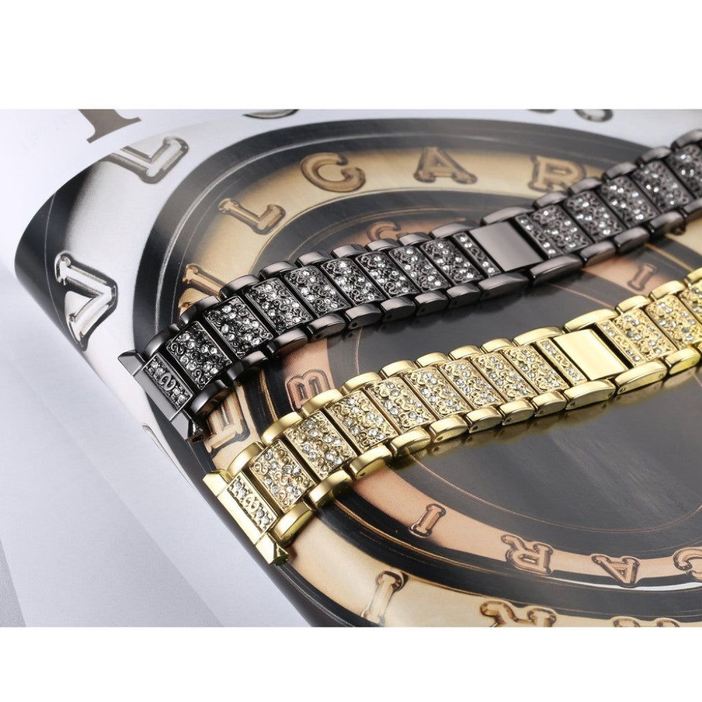 Super slidstærk Universal Metal og Rhinsten Rem - Guld#serie_2