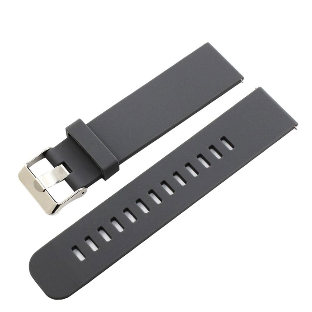 Sølv 22mm Silikone Urrem#serie_2
