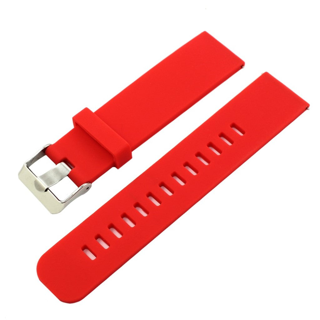 Rigtigt cool 22mm Silikone Rem - Rød#serie_3