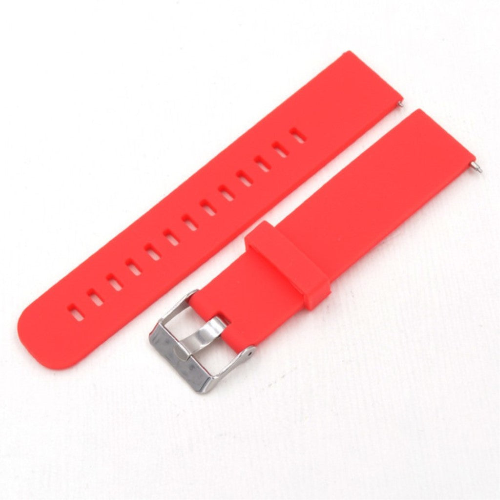 Rigtigt cool 22mm Silikone Rem - Rød#serie_3
