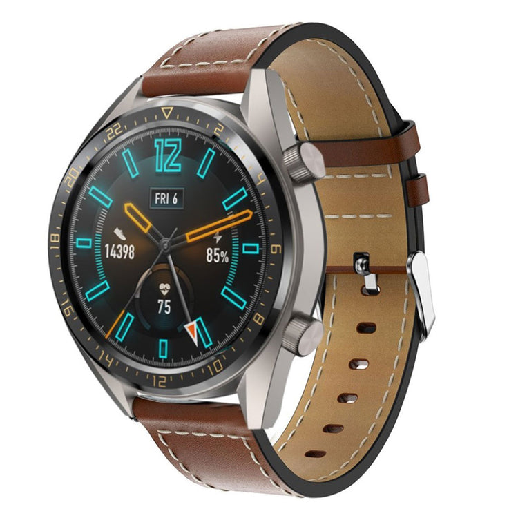 Universal 22mm genuine leather watch band - Light Brown#serie_2
