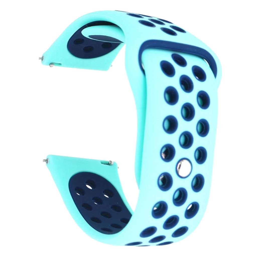 20mm Universal two-tone silicone watch band - Baby Blue / Dark Blue#serie_11