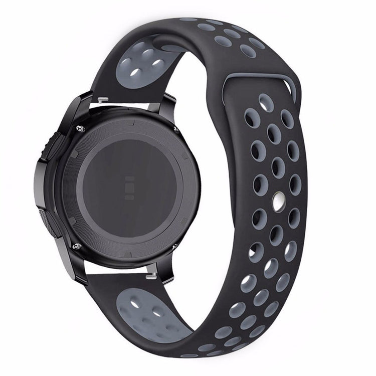 Universal two-tone silicone watch band - Black / Grey#serie_1