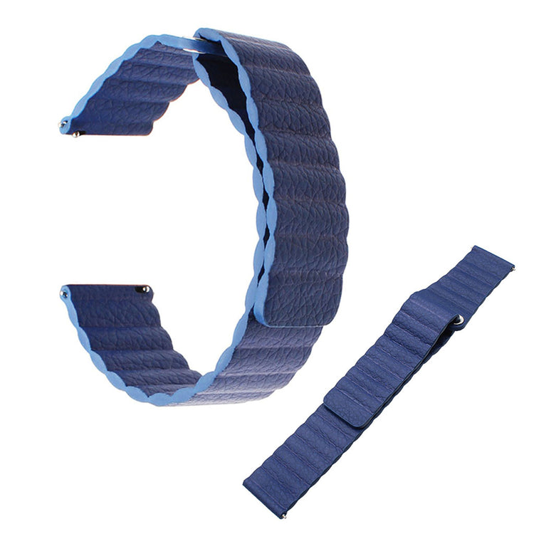 Samsung Gear S3 Classic / Frontier / Huawei Watch GT / genuine leather watch band - Blue#serie_4