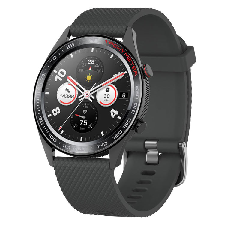 Huawei Watch GT / Samsung Galaxy Watch 46mm rhombus texture silicone watch band - Grey#serie_3