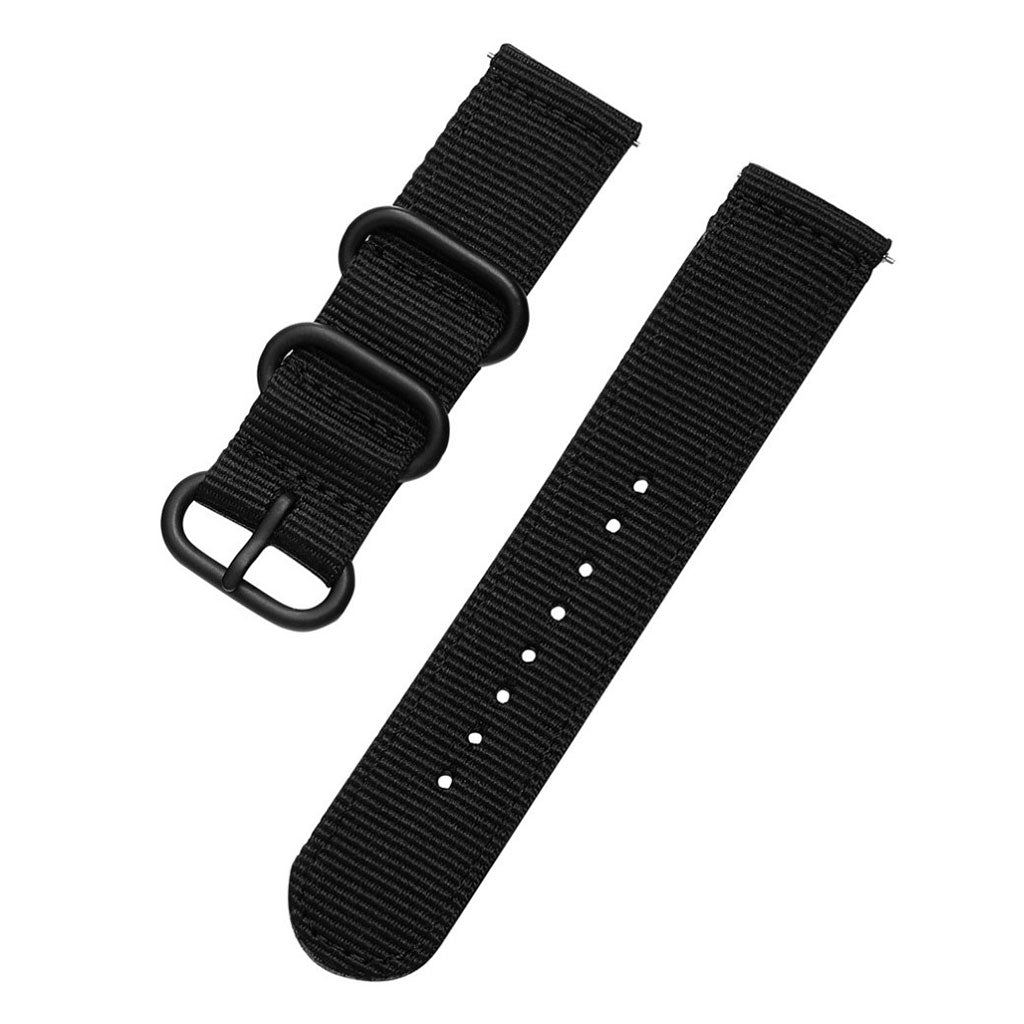 Samsung Galaxy Watch (46mm) / Huawei Watch GT nylon watch band - Black#serie_1