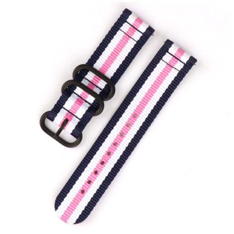Samsung Galaxy Watch (46mm) / Huawei Watch GT nylon watch band - Blue / White / Pink#serie_4