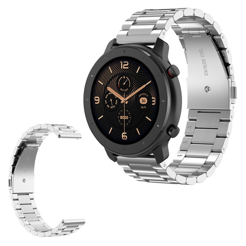 Huawei Watch GT / Watch 2 Pro / Samsung Gear S3 / Amazfit GTR 47mm stainless steel watch band - Silver#serie_4