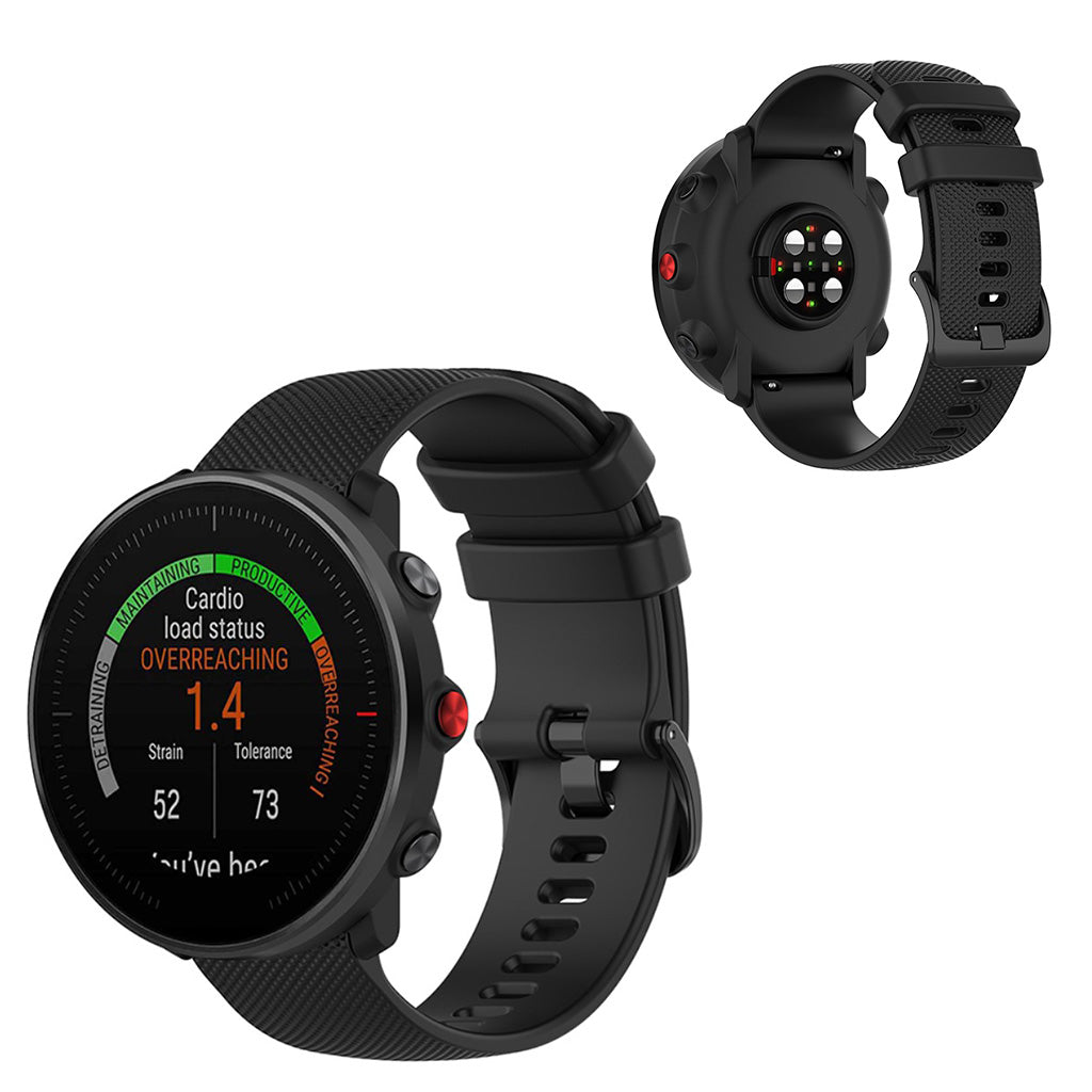 Polar Vantage M / Garmin Vivoactive 4 / Huawei Watch GT silicone watch band - Black#serie_1