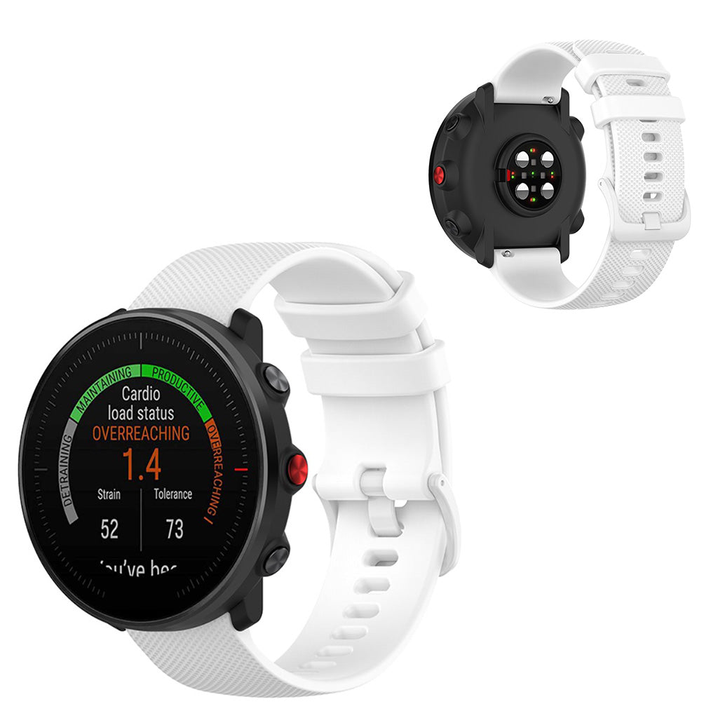 Polar Vantage M / Garmin Vivoactive 4 / Huawei Watch GT silicone watch band - White#serie_2