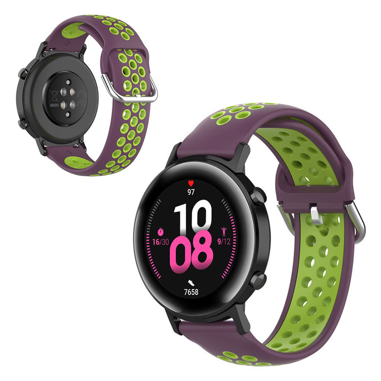 Honor MagicWatch 2 42mm / Huawei Watch GT2 42mm dual color watch band - Purple / Green#serie_7