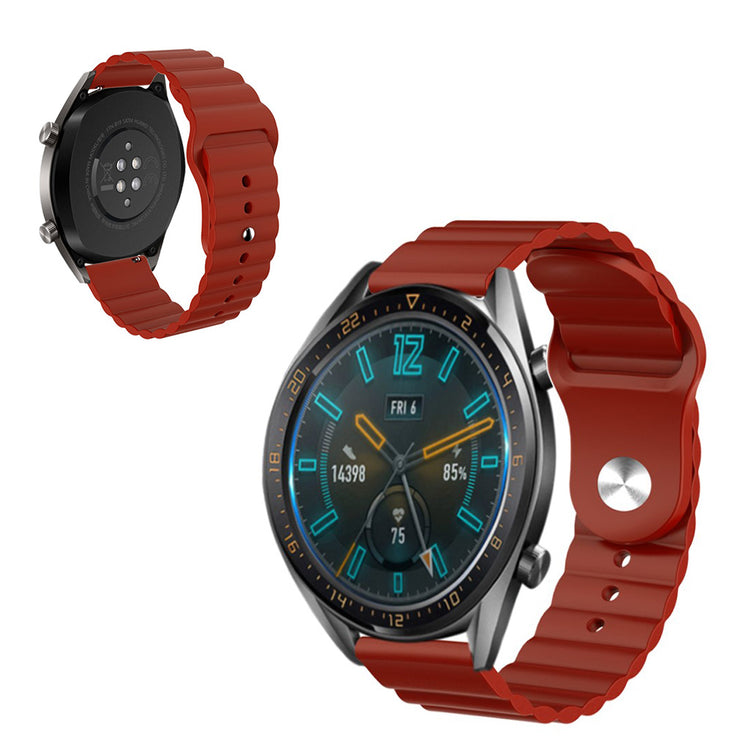 22mm Universal simple silicone watch band - Wine Red#serie_11