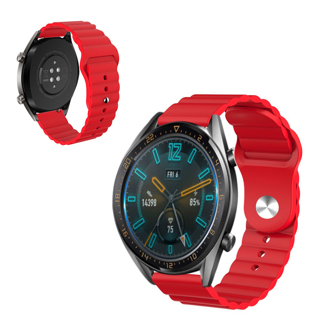 22mm Universal simple silicone watch band - Red#serie_3