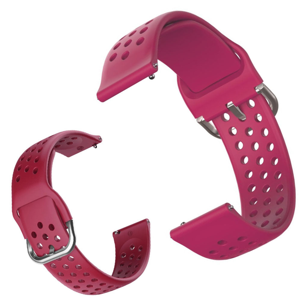 Silicone Watchband for Amazfit Youth and Huawei Watch GT 2 42mm - Wine Red#serie_5