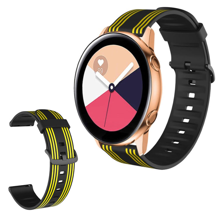 20mm Twill color watch band for Amazfit and Huawei watch - Black / Yellow#serie_4