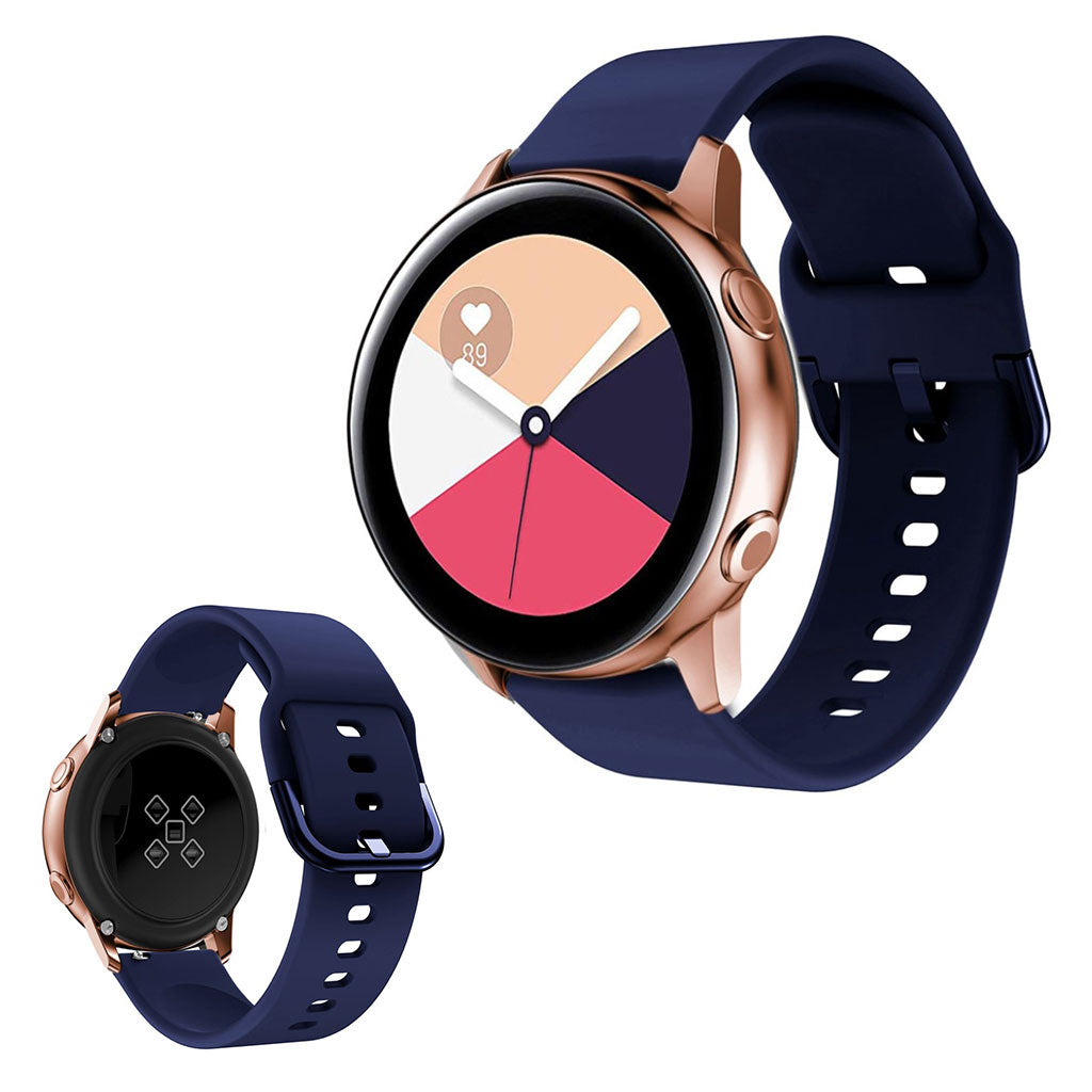 Silicone watch band for Amazfit GTS and Huawei Watch GT 2 42mm - Navy Blue#serie_1