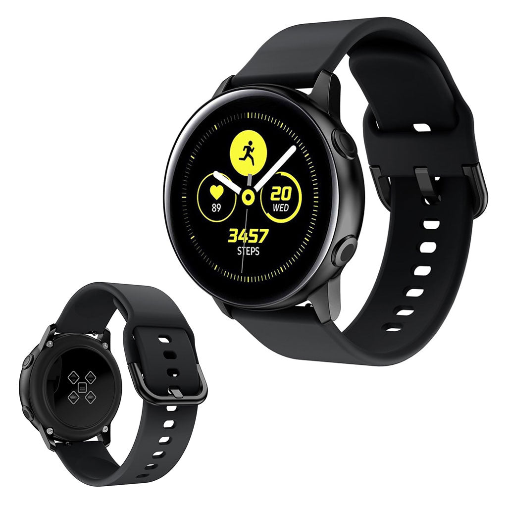 Silicone watch band for Amazfit GTS and Huawei Watch GT 2 42mm - Black#serie_7
