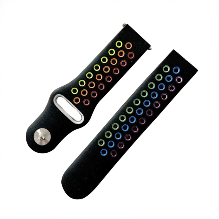 22mm coloful silicone watchband for Samsung and Amazfit - Black#serie_1