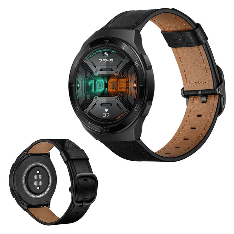 Genuine leather watch band for Huawei and Samsung watch - Black#serie_1