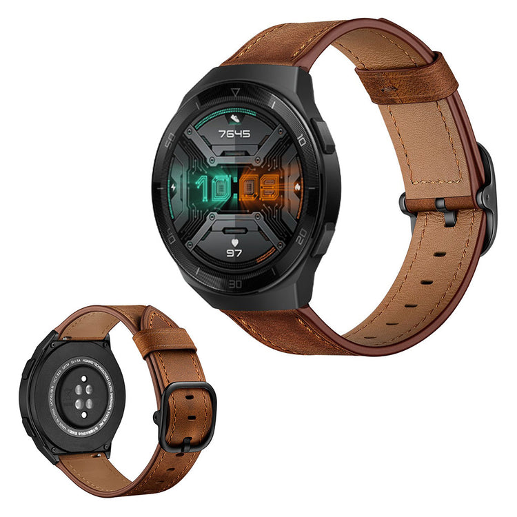 Genuine leather watch band for Samsung and Huawei watch - Dark Brown#serie_2