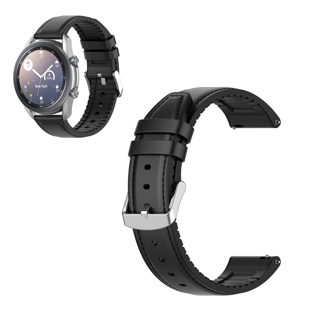 Universal genuine leather watch band - Black#serie_1
