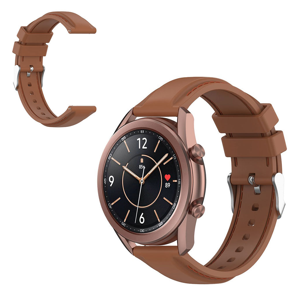 20mm Universal unique silicone watch band - Brown#serie_10