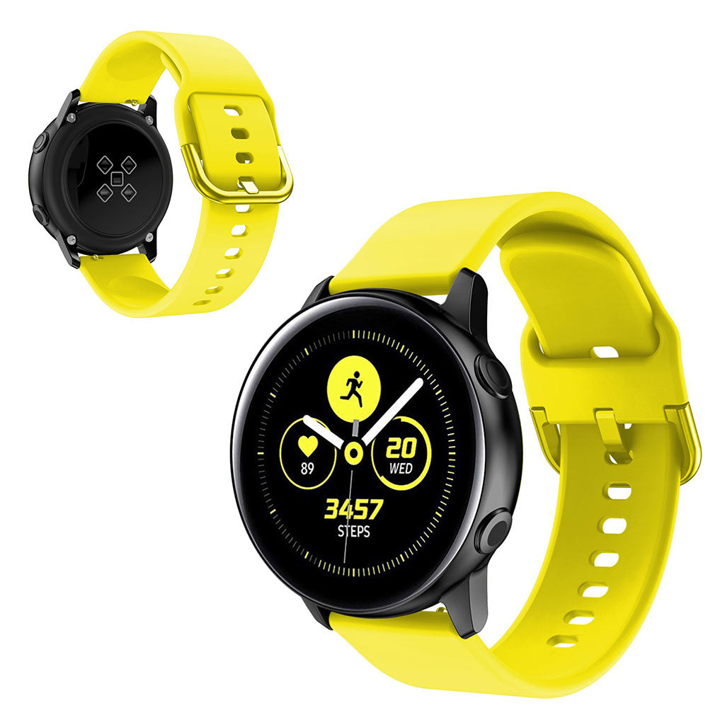 22mm Universal simple silicone watch band - Yellow#serie_7