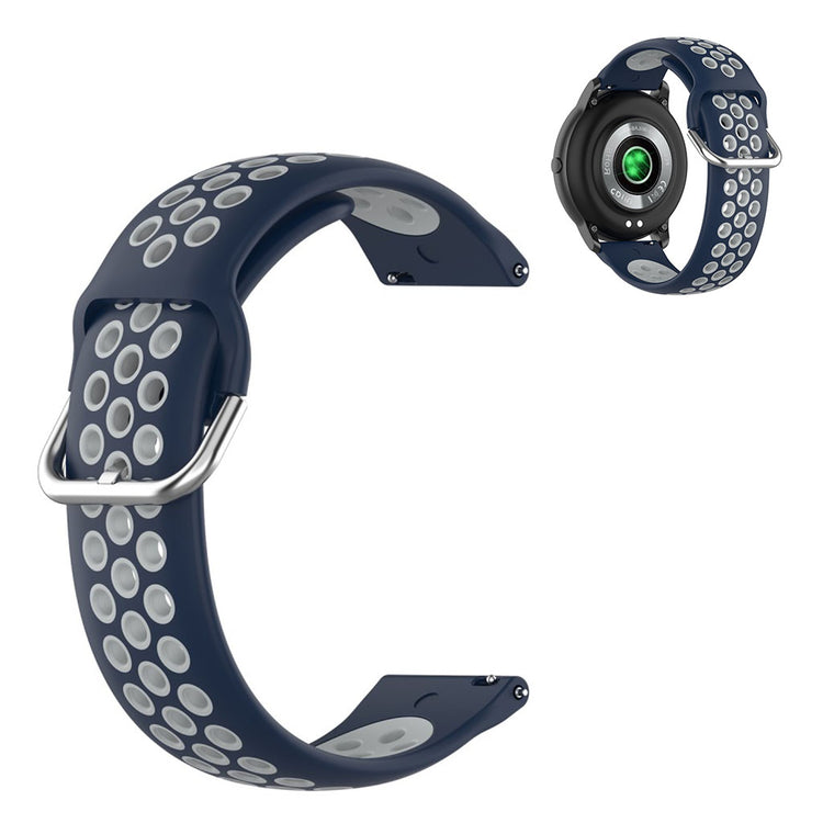 22mm Universal dual color sport silicone watch band - Blue / Grey#serie_14