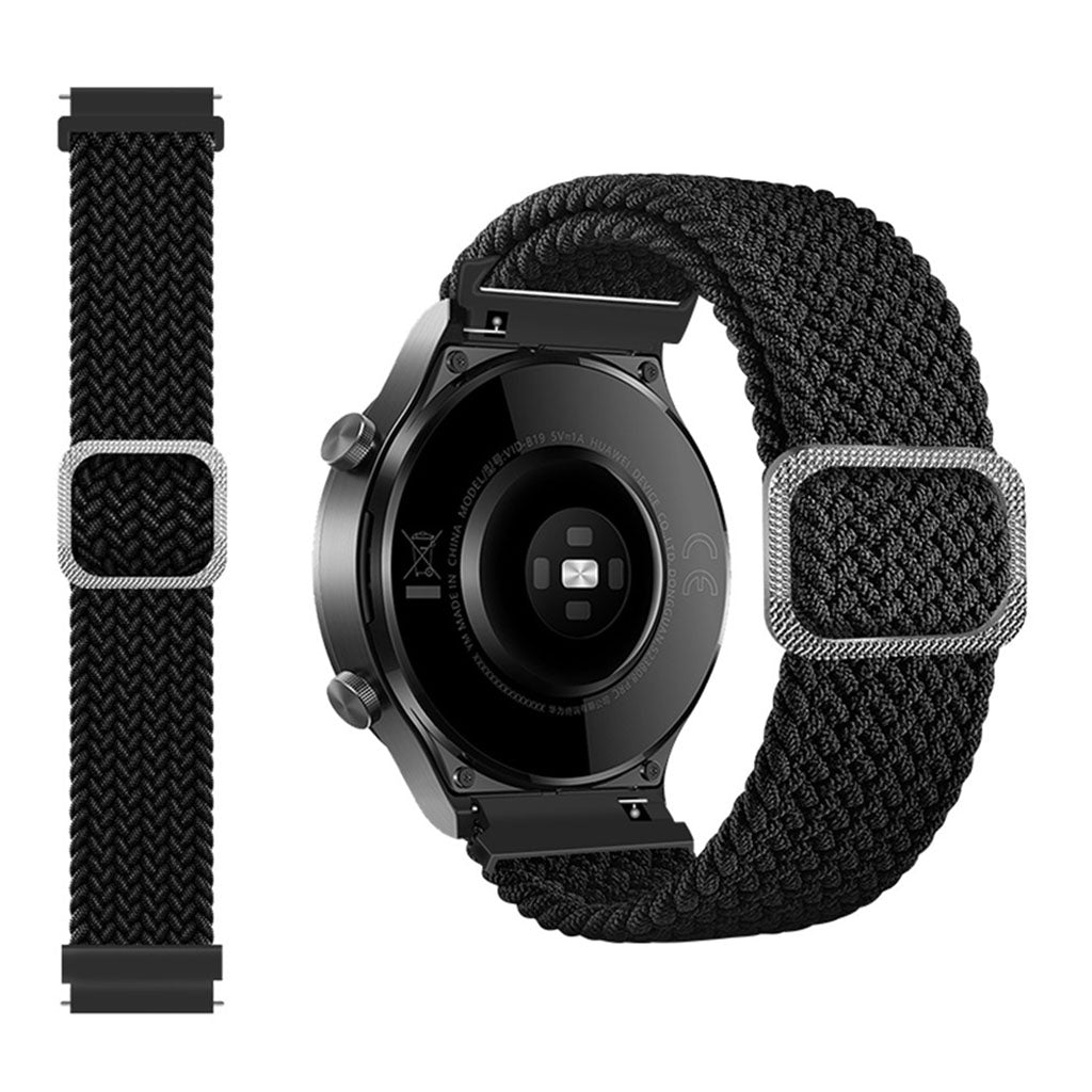 22m Universal braid pattern watch strap - Black#serie_8