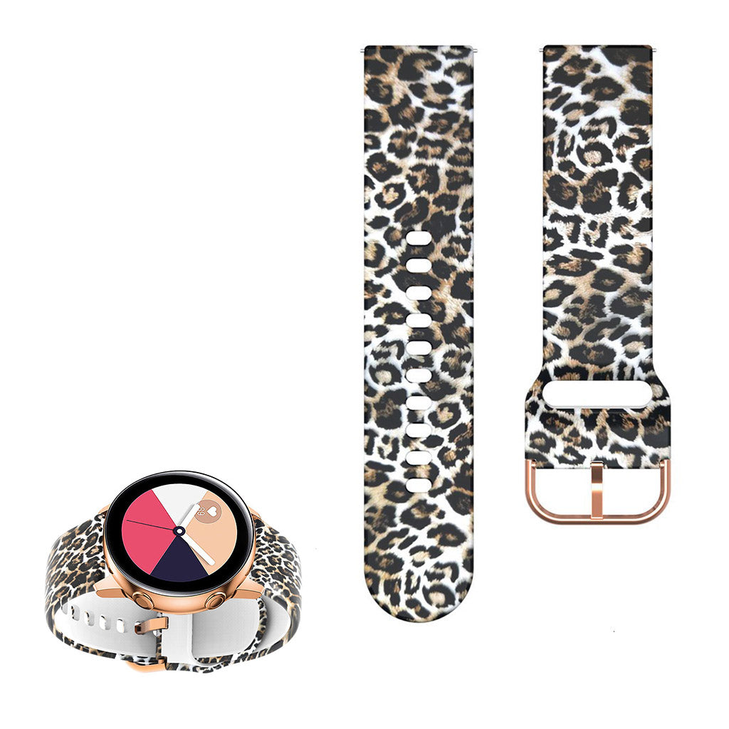 22mm Universal cool pattern silicone watch strap - Leopard#serie_1
