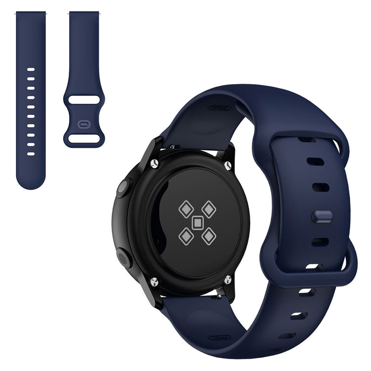 22mm Universal simple silicone watch strap - Dark Blue#serie_9