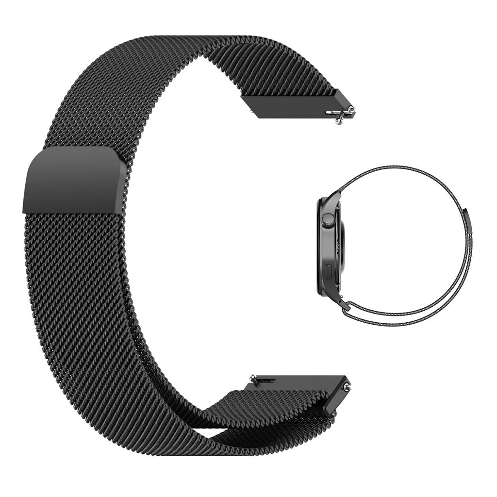 22mm Universal stainless steel watch strap - Black#serie_1
