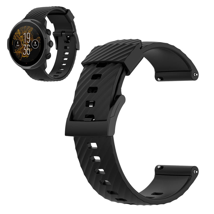 24mm silicone watch strap for Suunto device - Black#serie_1