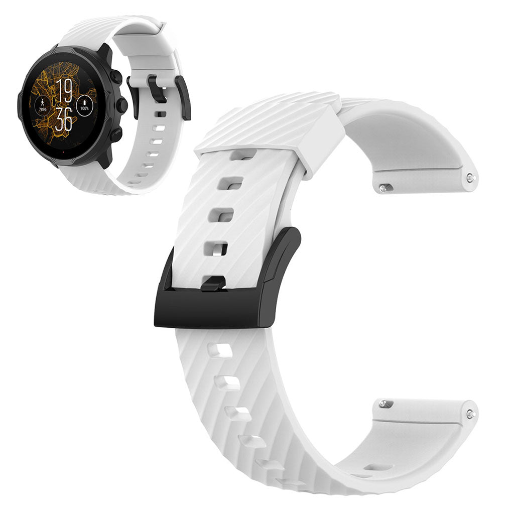 24mm silicone watch strap for Suunto device - White#serie_2