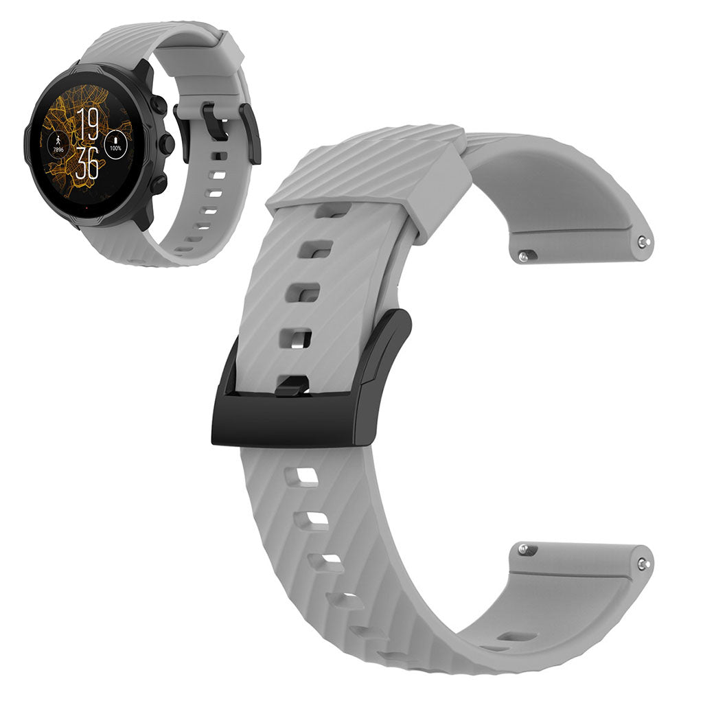 24mm silicone watch strap for Suunto device - Grey#serie_3