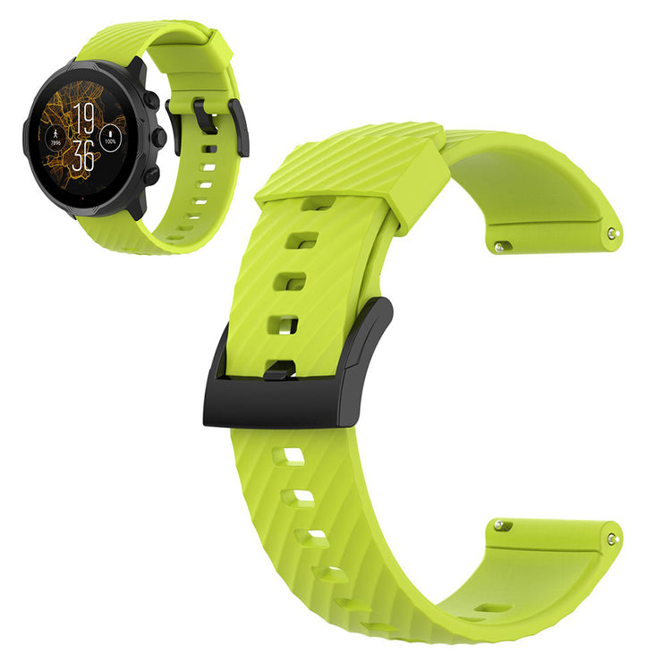 24mm silicone watch strap for Suunto device - Lime#serie_4