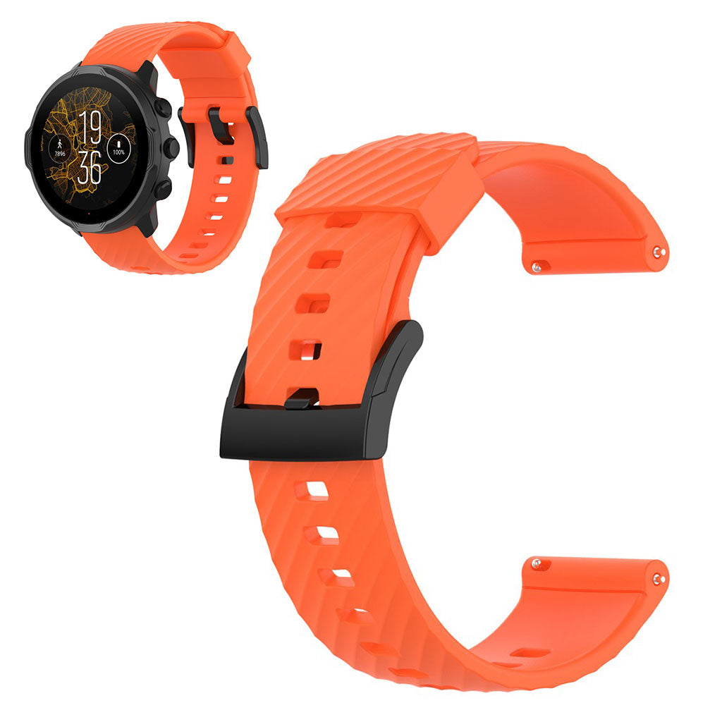 24mm silicone watch strap for Suunto device - Orange#serie_5
