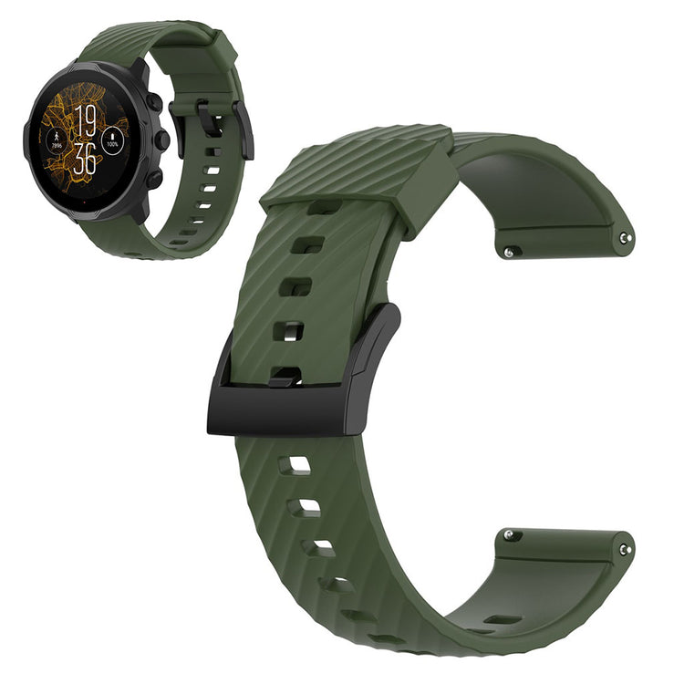 24mm silicone watch strap for Suunto device - Army Green#serie_6