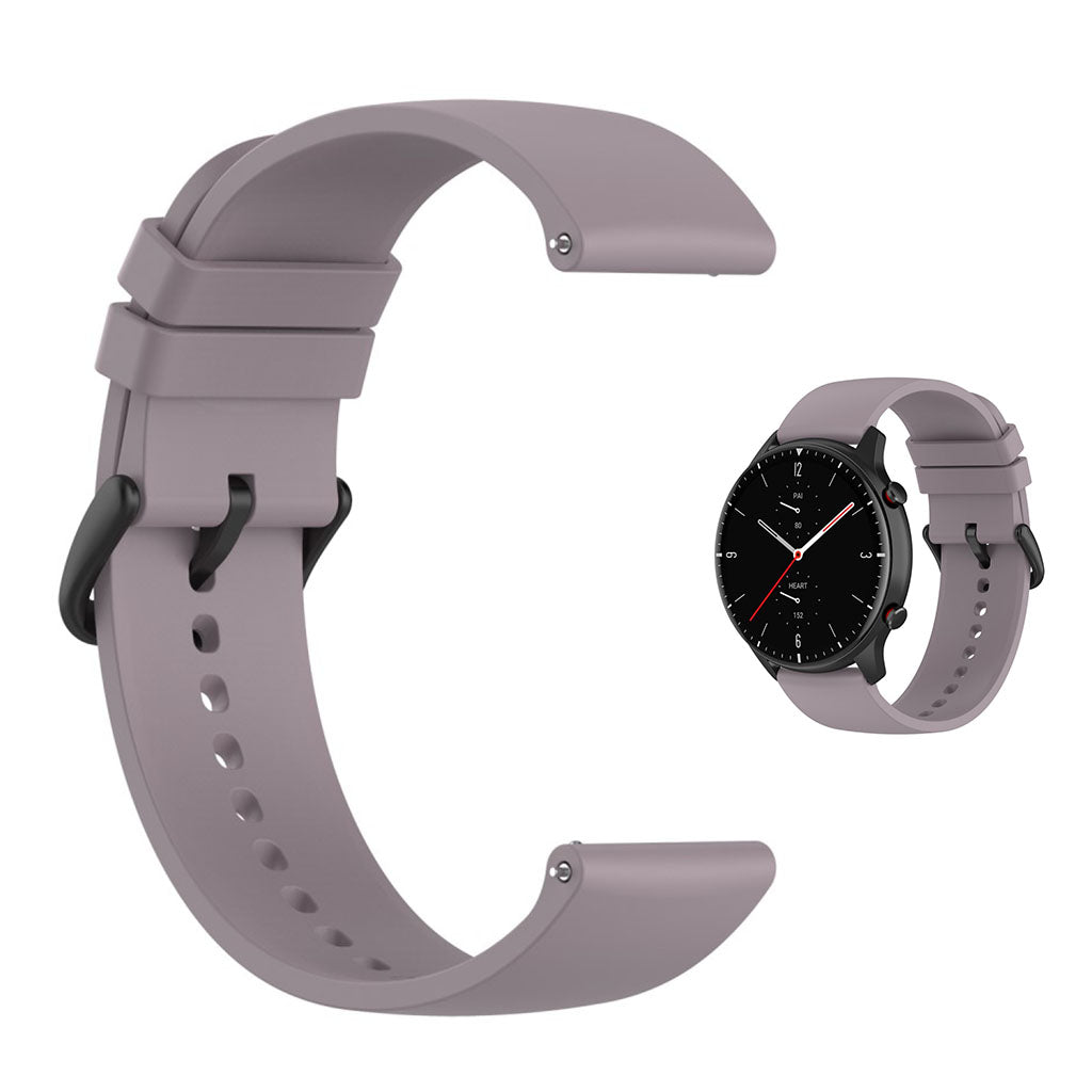22mm Universal silicone quick release watch strap - Violet / Black Buckle#serie_8