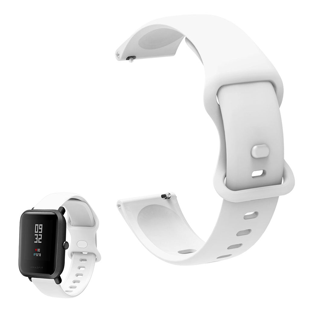 20mm Universal comfortable silicone watch strap - White#serie_2