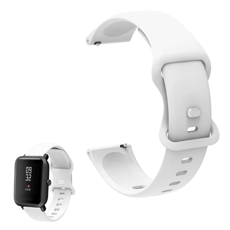20mm Universal comfortable silicone watch strap - White#serie_2
