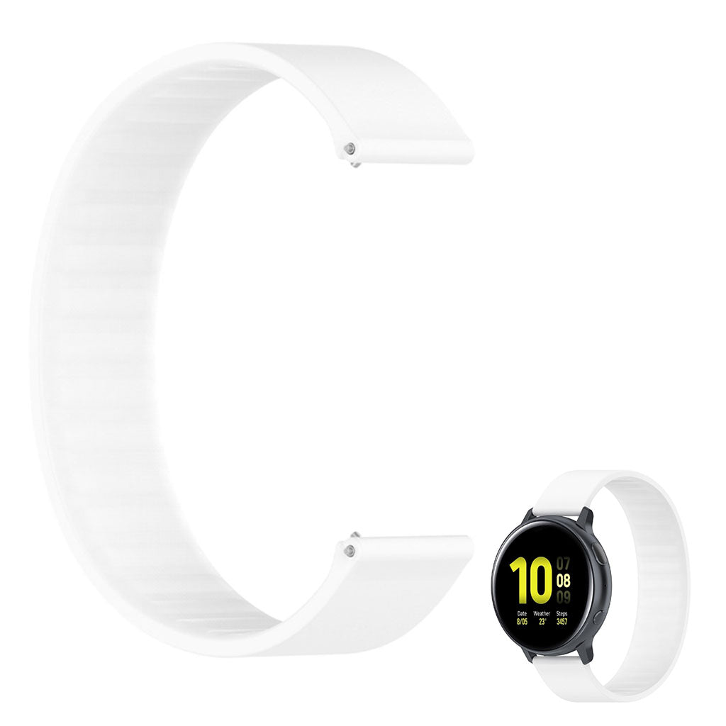 20mm Universal elastic replacement silicone watch strap - White / Size: 170mm#serie_10