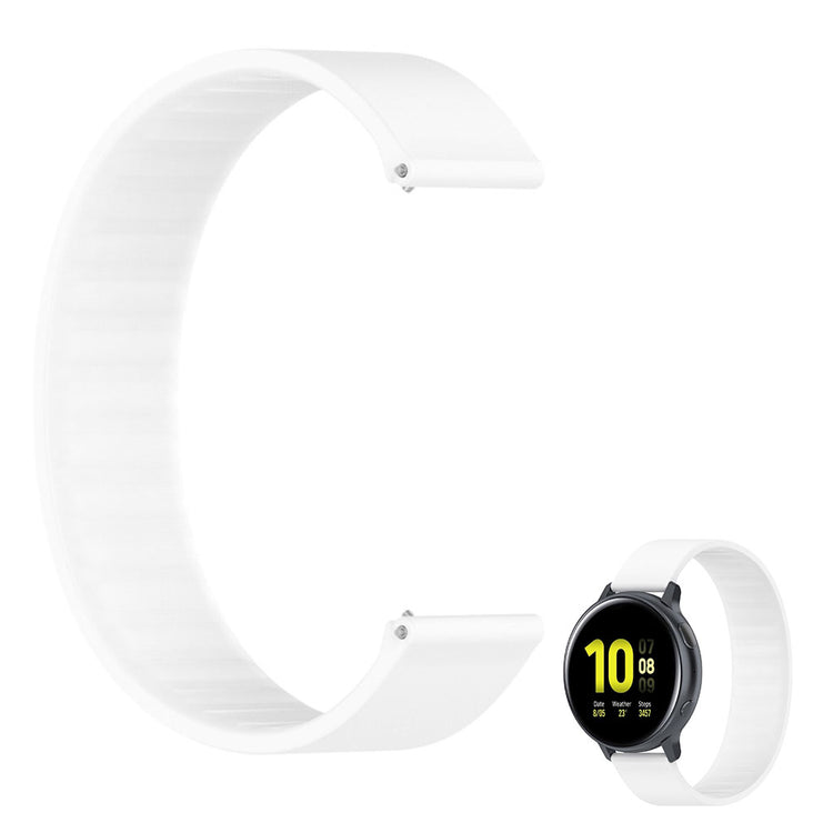 20mm Universal elastic replacement silicone watch strap - White / Size: 170mm#serie_10
