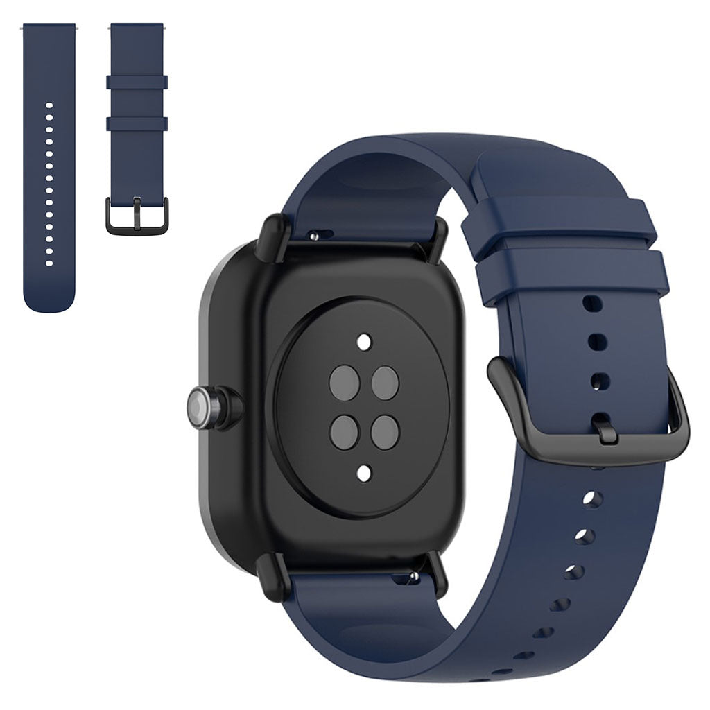 20mm Universal silicone replacement watch strap - Dark Blue#serie_12