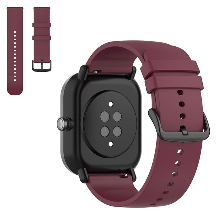 20mm Universal silicone replacement watch strap - Wine Red#serie_7