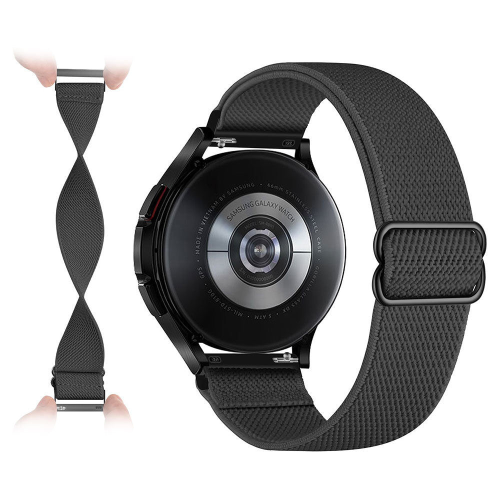22mm Universal nylon elastic watch strap - Dark Grey#serie_1