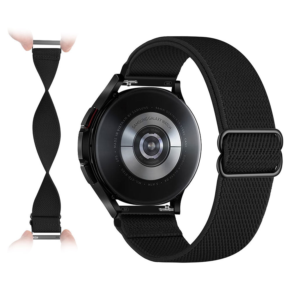 22mm Universal nylon elastic watch strap - Black#serie_2
